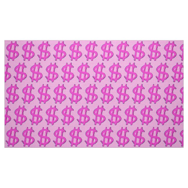 Tecido Símbolo de Dólar Rosa (Fat Quarter)
