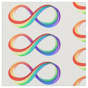 Tecido Símbolo de Infinidade Arco-Íris em Camadas