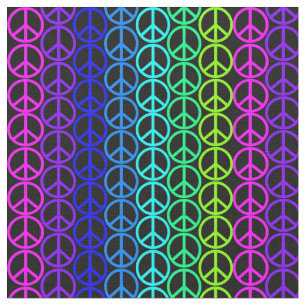 Tecido Símbolo de paz símbolo de pacificação hippie. 