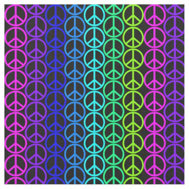 Tecido Símbolo de paz símbolo de pacificação hippie. Teci (Detalhe)