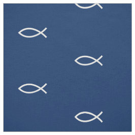 Tecido Símbolo de Peixe Cristão Íchthys Imagem Personaliz