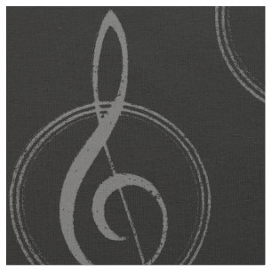 Tecido Símbolo do Clef da música do vintage em ALGUMA C