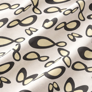 Tecido Símbolo Infinito - Amarelo, Preto, Esbranquiçado