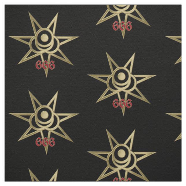 Tecido Símbolo oculto septagram (Modelo)