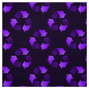 Tecido Símbolo roxo do reciclagem