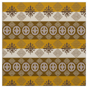Tecido Símbolos étnicos de Adinkra do africano
