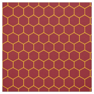 Tecido Simples Elegante Padrão de Honeycomb Abstrato Maro