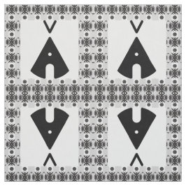 Tecido Simples Native American Tipi Black