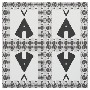 Tecido Simples Native American Tipi Black