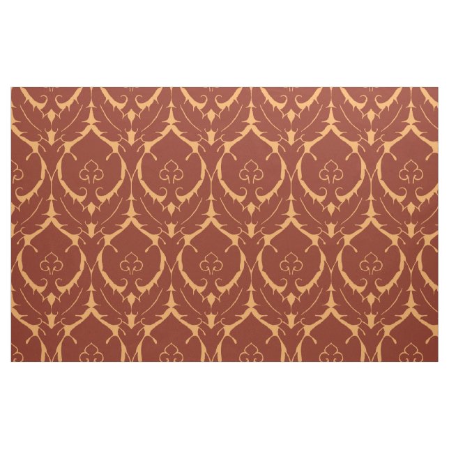 Tecido Simples Renascimento Damask, Vermelho em Tawny (Fat Quarter)