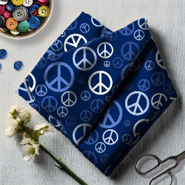 Tecido Sinais de paz dispersos Blue ID1075