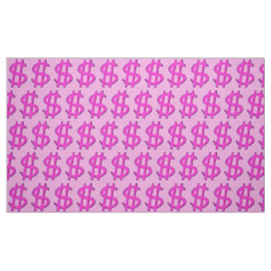 Tecido Sinal de dólar cor-de-rosa