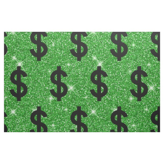 Tecido Sinal de Dólar Negro Money Empreendedor Wall Stree (Fat Quarter)