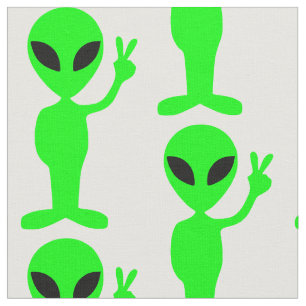 Tecido sinal de paz alienígena bonito