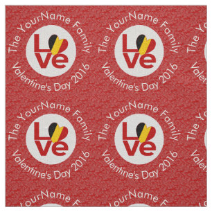 Tecido Sinalizador Belga Red LOVE Personalizado