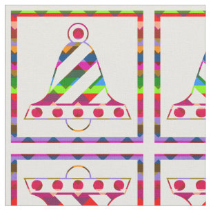 Tecido Sinos de Natal Multicolores