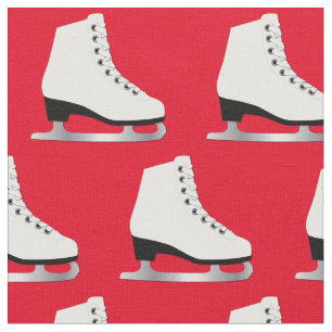 Tecido Skates De Gelo Figura Vermelho Rosa De Pele