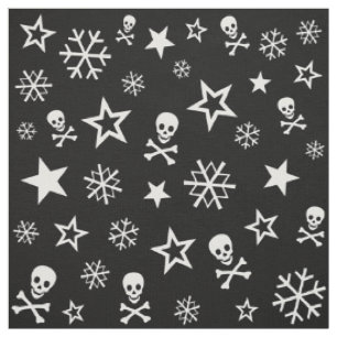 Tecido +{ Skulls & Snowflakes }+
