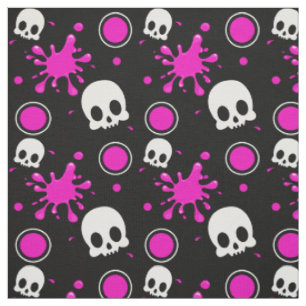 Tecido Skully (rosa quente)