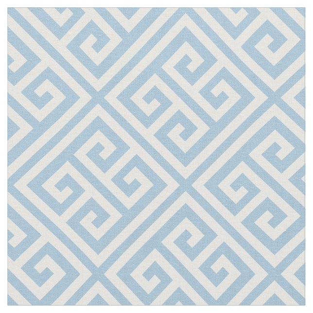 Tecido Sky Blue Greek Key Pattern (Detalhe)