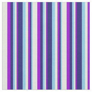 Tecido Sky Blue, Midnight Blue, Dark Violet e Beige