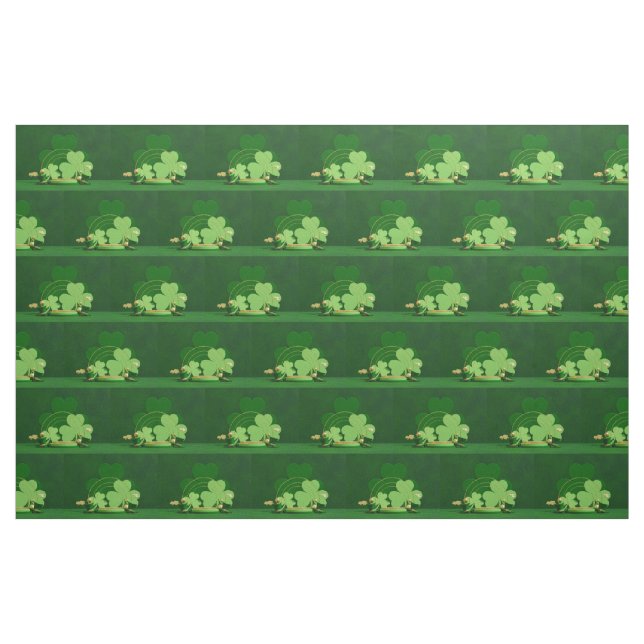 Tecido SlipperyJoe's Saint Patrick's Day three-leaf clove (Jarda)