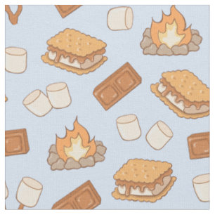 Tecido S'mores Antigo Acampamento Marshmallow Fogueira Ac