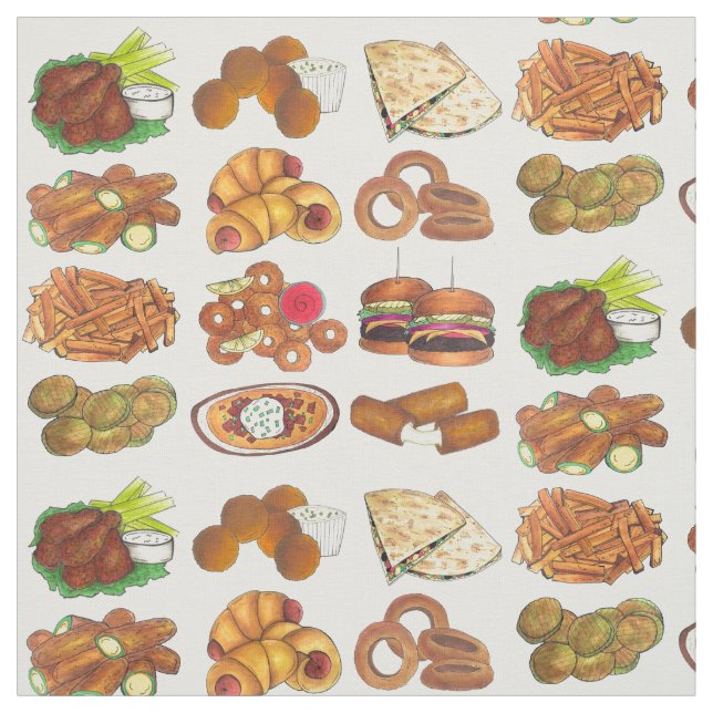 Tecido Snacks de Comida bar Fries Calamari Quesadilla Sli (Modelo)