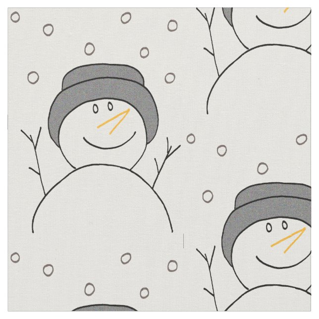Tecido Snowman Smiling (Detalhe)