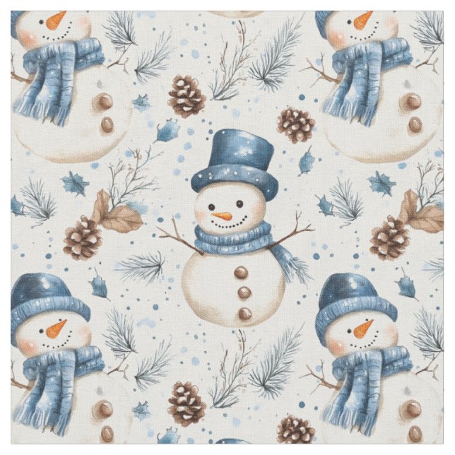Tecido Snowmen & Pinecones (Detalhe)