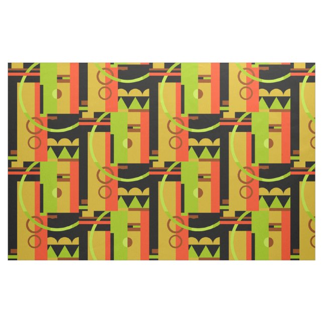 Tecido SOBREPOSIÇÃO: Art Deco Geométrico, outono Antecipa (Fat Quarter)