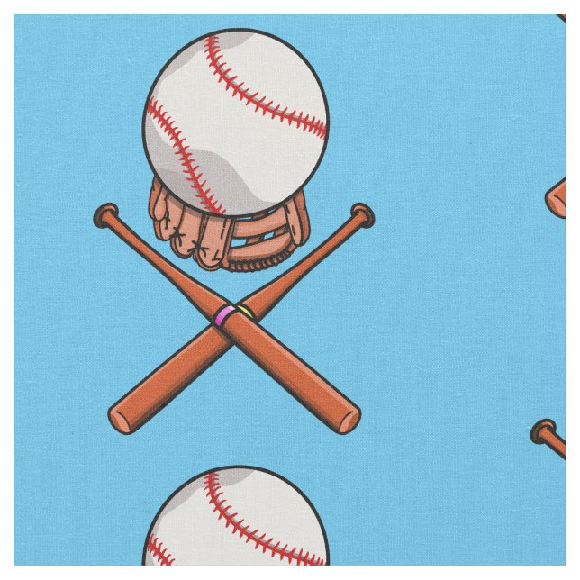 Tecido Softball / Baseball Jolly Roger Como Ilustração (Detalhe)