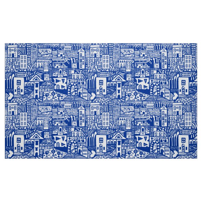Tecido Sonho Urbano - Azul Marinho (Fat Quarter)