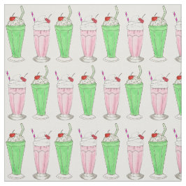 Tecido Sorvete Comprar Impressão de Agitar Milkshake Verd