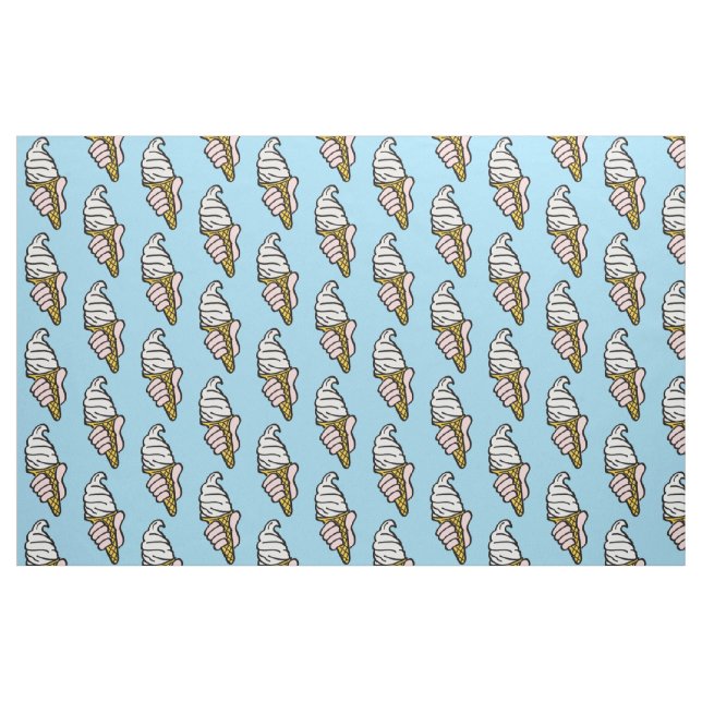 Tecido Sorvete contém um fundo azul claro (Fat Quarter)