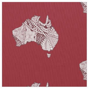 Tecido Souvenir do Mapa de Arte da Austrália