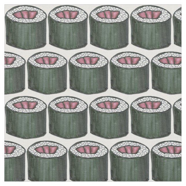 Tecido Spicy Tuna Roll Sushi Comida japonesa Maki Rolls (Detalhe)