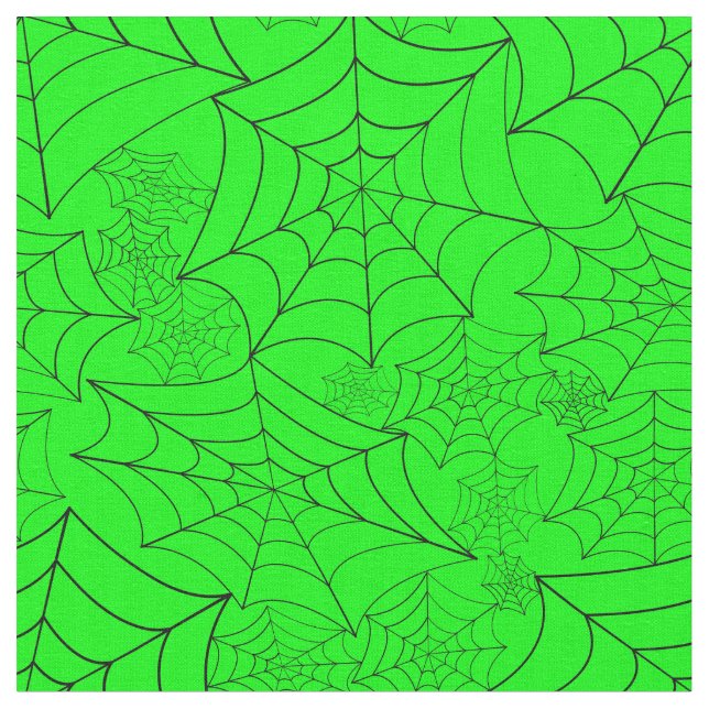 Tecido spiderweb halloween gothic spider web acid green (Detalhe)