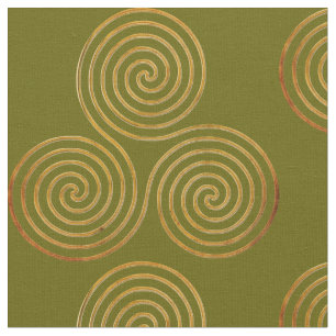 Tecido Spirale triplo celta uma linha ouro