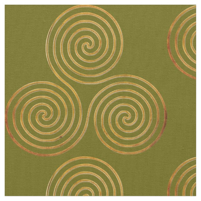 Tecido Spirale triplo celta uma linha ouro (Detalhe)
