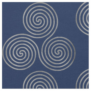 Tecido Spirale triplo celta uma linha prata