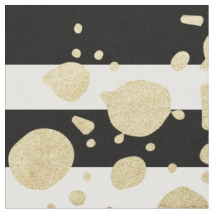 Tecido Splatter Dourado da pintura do falso em listras
