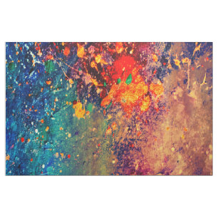 Tecido Splatter Psicodélico Abstrato de arco-íris col