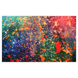 Tecido Splatter Psicodélico Abstrato de arco-íris col