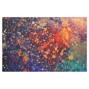 Tecido Splatter Psicodélico Abstrato de arco-íris col