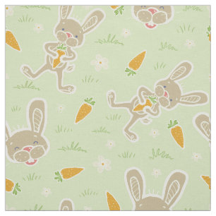 Tecido Springtime Bunny Carrots
