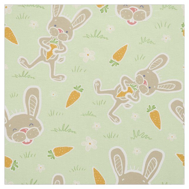 Tecido Springtime Bunny Carrots (Modelo)