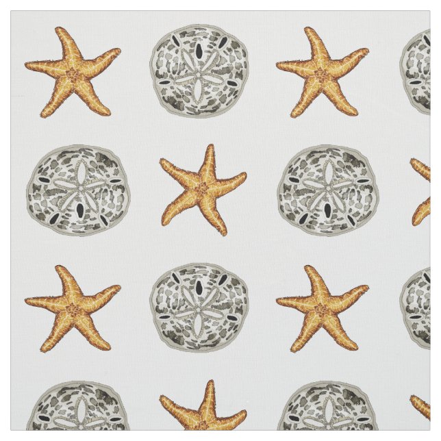 Tecido Starfish e Sand Dollar (Modelo)