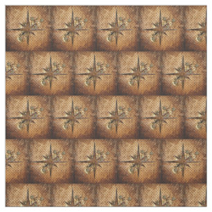 Tecido Steampunk Compass Star