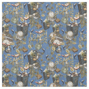 Tecido Steampunk em Blue Denim